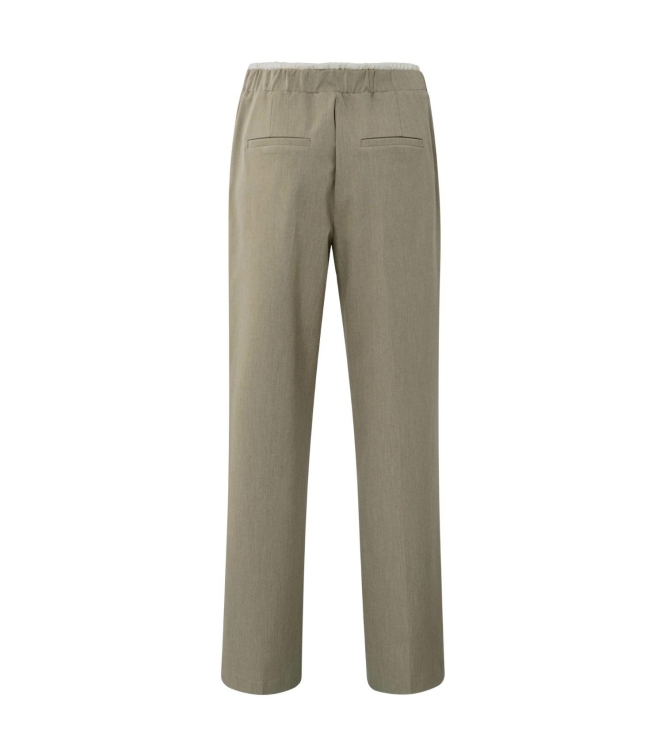 Yaya Woven wide leg trousers with c 990062 Sand beige mel