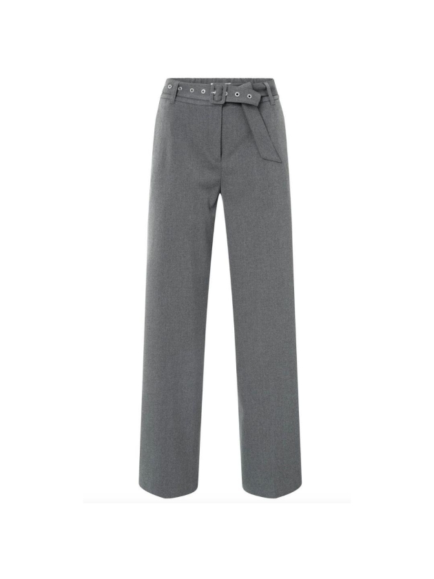 Yaya Woven wide leg trousers  with 99020 Anthracite mel