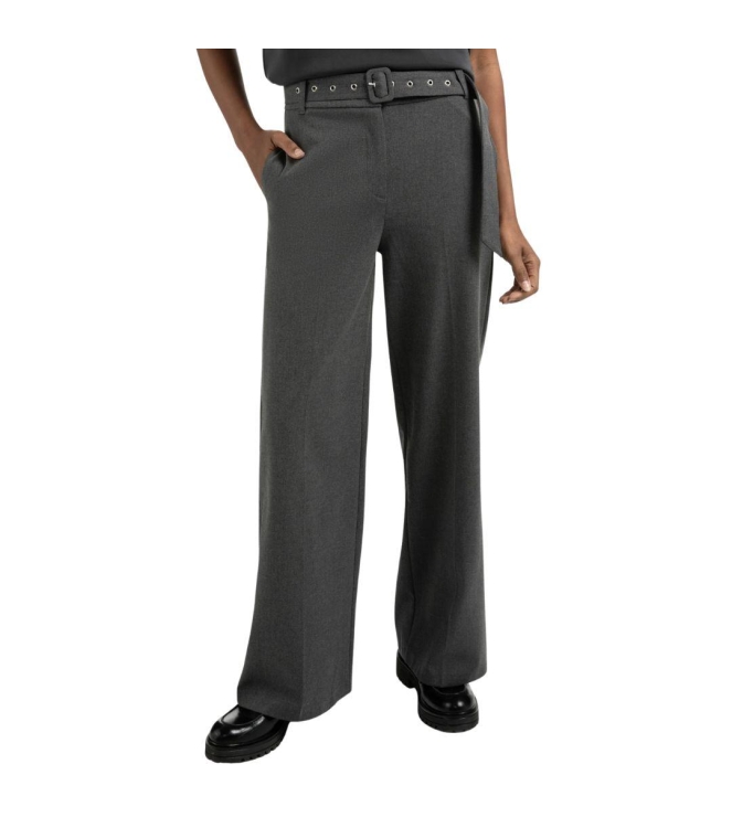 Yaya Woven wide leg trousers  with 99020 Anthracite mel