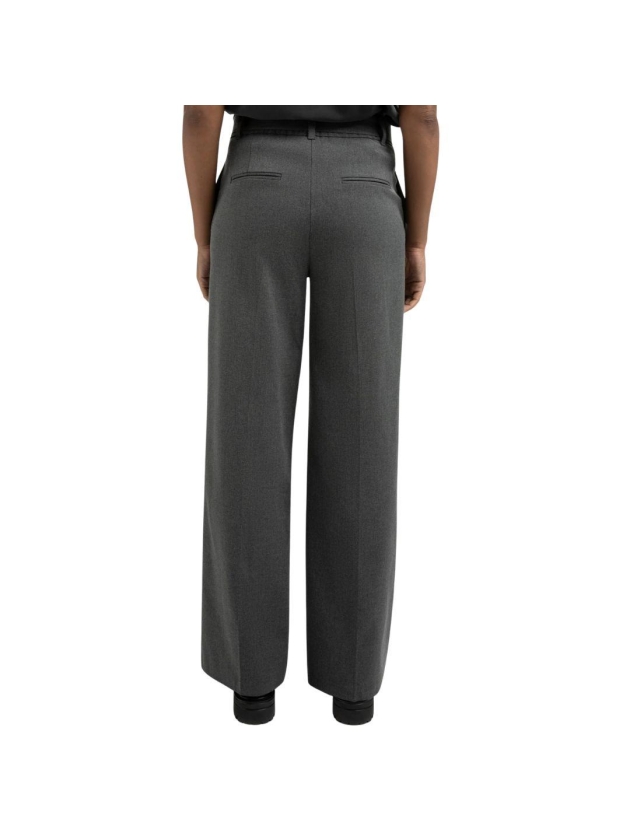 Yaya Woven wide leg trousers  with 99020 Anthracite mel