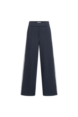 Yaya High waist wide leg trousers w 94016 Inkwell blue