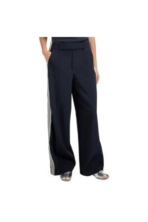 Yaya High waist wide leg trousers w 94016 Inkwell blue