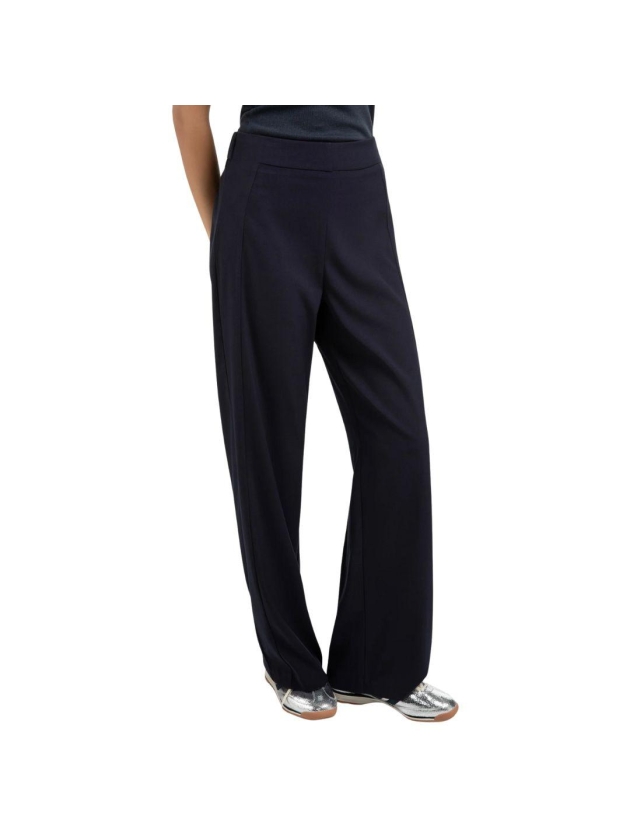 Yaya Woven wide leg trousers with s 94016 Inkwell blue