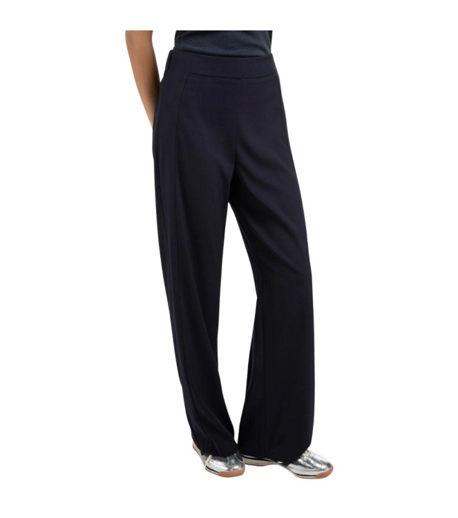 Yaya Woven wide leg trousers with s 94016 Inkwell blue