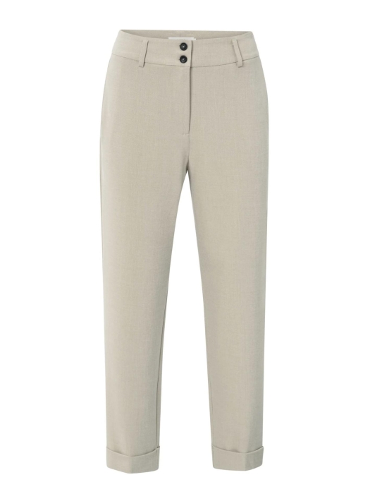 Yaya Woven high waist straight fit 99007 Sand melange
