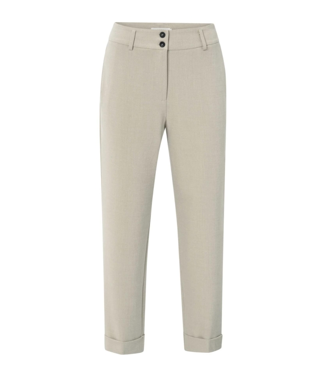 Yaya Woven high waist straight fit 99007 Sand melange