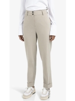 Yaya Woven high waist straight fit 99007 Sand melange