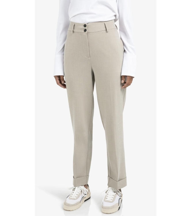 Yaya Woven high waist straight fit 99007 Sand melange