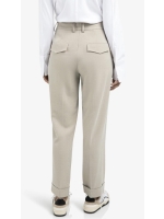 Yaya Woven high waist straight fit 99007 Sand melange