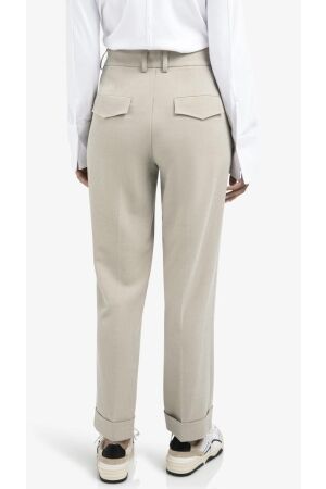 Yaya Woven high waist straight fit 99007 Sand melange