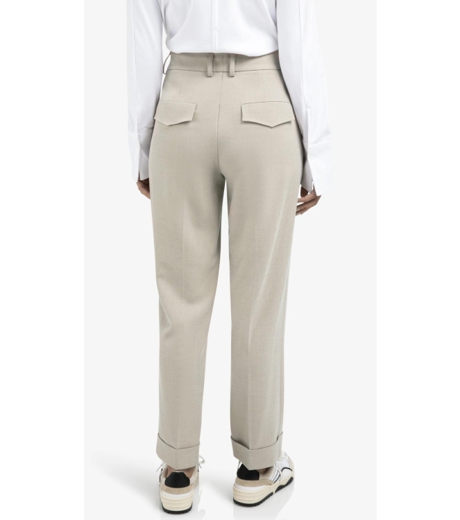 Yaya Woven high waist straight fit 99007 Sand melange
