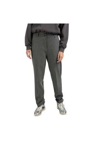 Yaya Woven high waist straight fit 99004 Black oyster melange