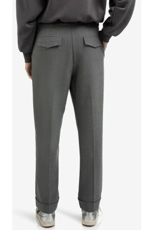 Yaya Woven high waist straight fit 99004 Black oyster melange