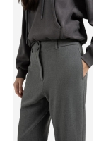 Yaya Woven high waist straight fit 99004 Black oyster melange