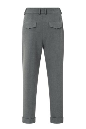 Yaya Woven high waist straight fit 99004 Black oyster melange