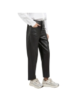 Yaya Faux leather carrot fit trouse 99029 Anthracite brown