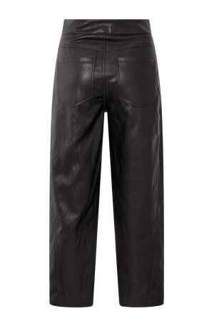 Yaya Faux leather carrot fit trouse 99029 Anthracite brown