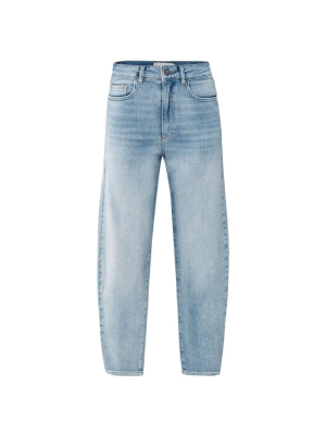 Yaya Loose fit hw denim 01118 Light blue denim