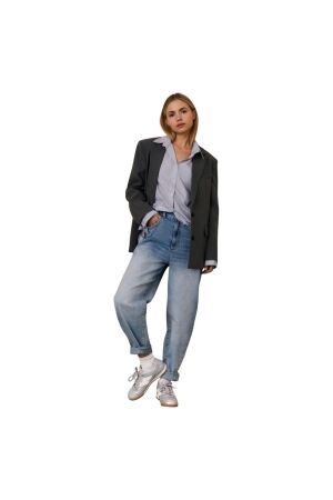 Yaya Loose fit hw denim 01118 Light blue denim