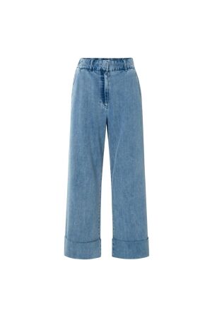 Yaya Denim pantalon w roll up - L32 01111 Blue denim