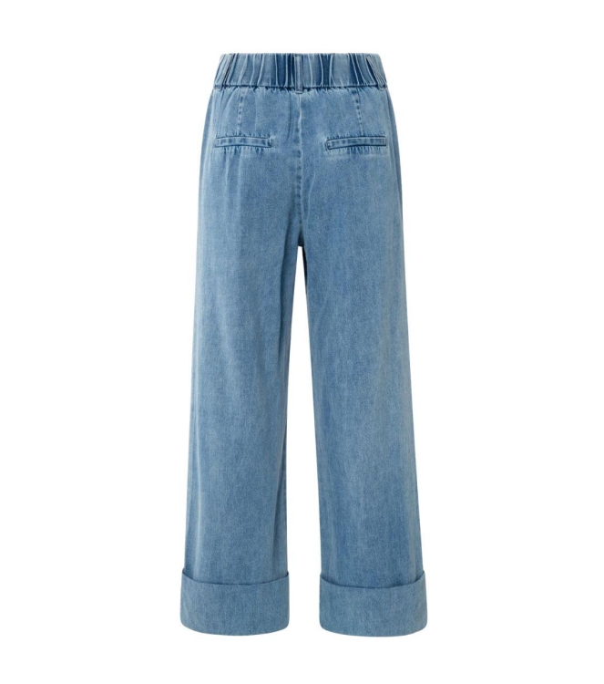 Yaya Denim pantalon w roll up - L32 01111 Blue denim
