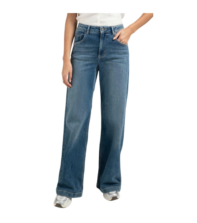 Yaya Hw loose wide denim - L34 01111 Blue denim