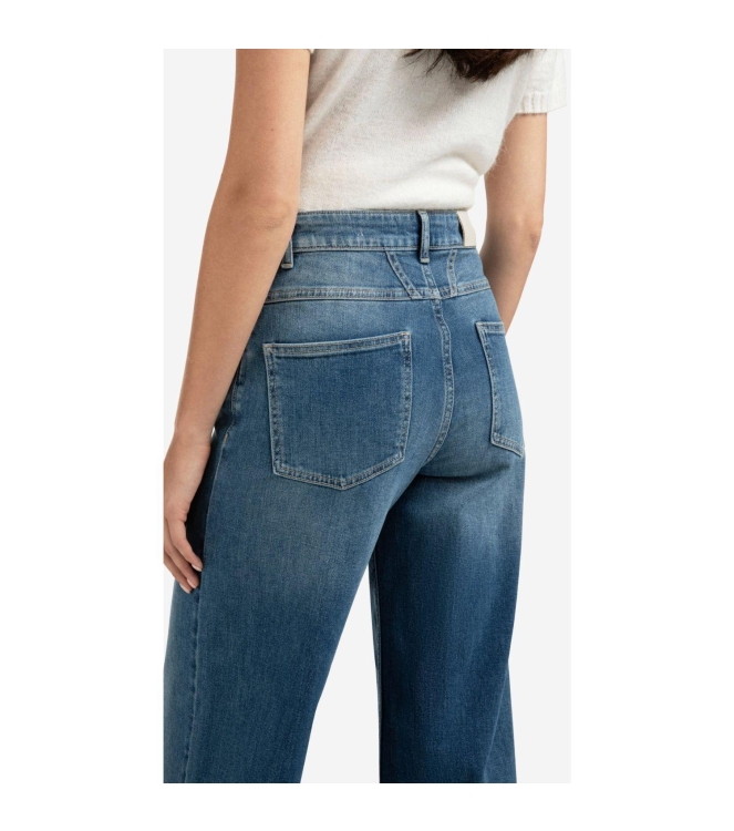 Yaya Hw loose wide denim - L34 01111 Blue denim
