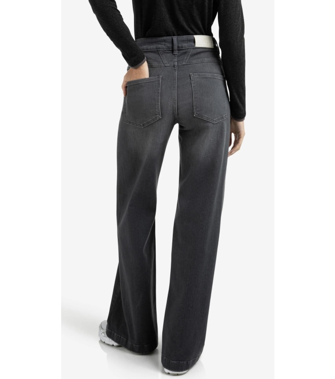 Yaya Hw loose wide denim - L34 01113 Grey denim