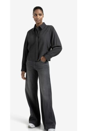 Yaya Hw loose wide denim - L34 01113 Grey denim