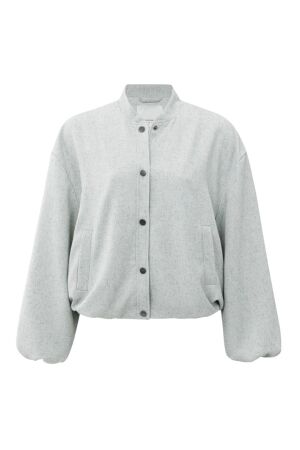 Yaya Woven oversized jacket 99021 Light grey melange