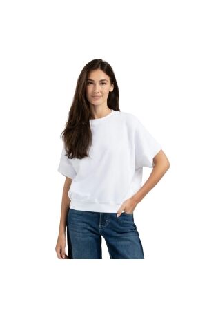 Yaya Short sleeve jersey rib top 00000 Pure white