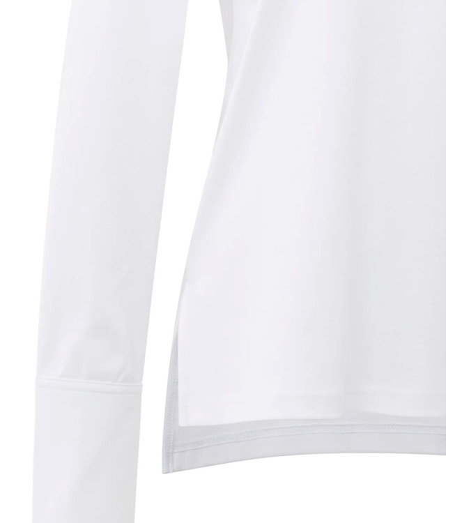 Yaya Long sleeve jersey top with wo 00000 Pure white