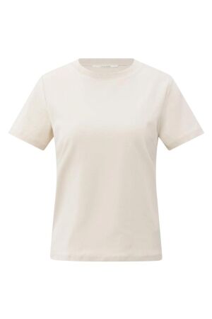 Yaya T-shirt with stitch details 99005 Chalk white