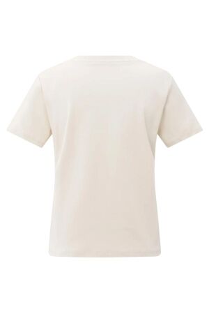 Yaya T-shirt with stitch details 99005 Chalk white