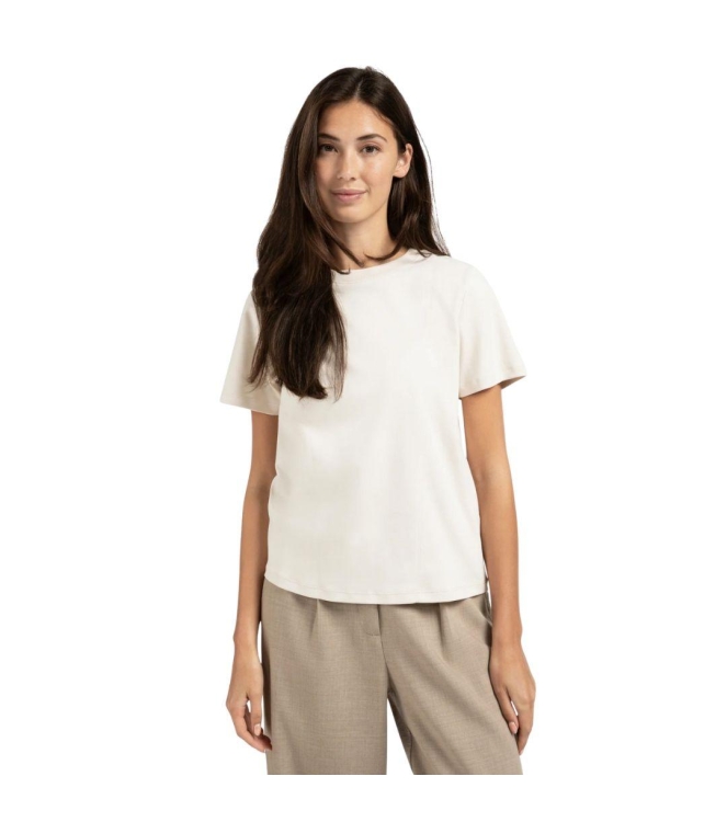 Yaya T-shirt with stitch details 99005 Chalk white
