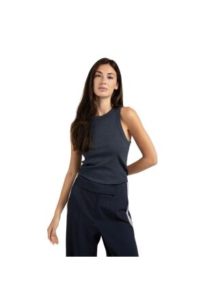 Yaya Rib singlet with metallic glit 94016 Inkwell blue