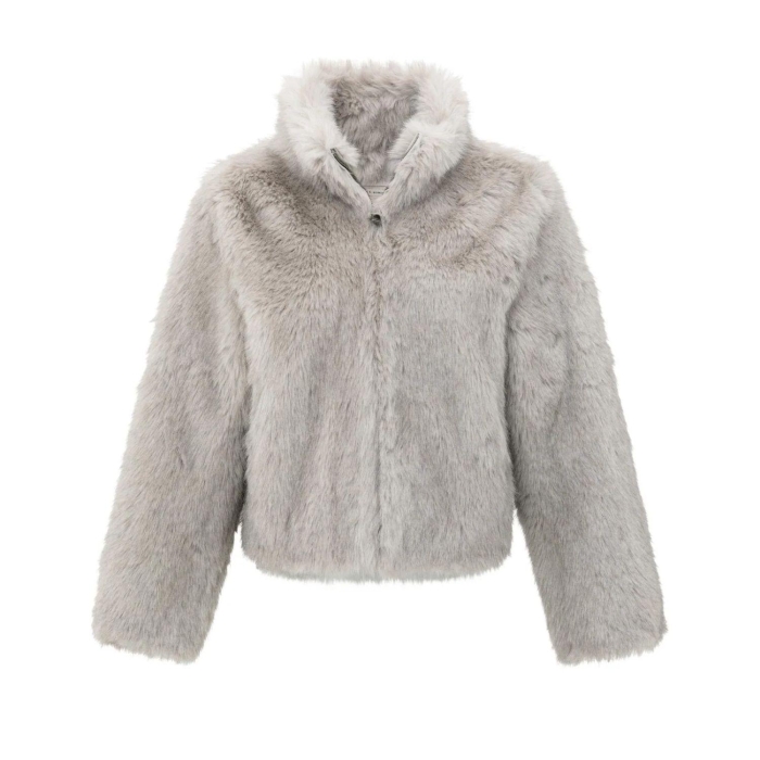 Yaya Faux fur jacket 990011 Light grey