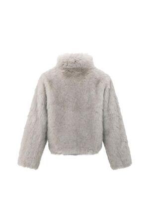 Yaya Faux fur jacket 990011 Light grey 