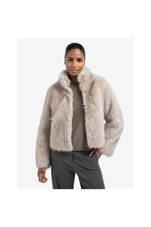 Yaya Faux fur jacket 990011 Light grey 