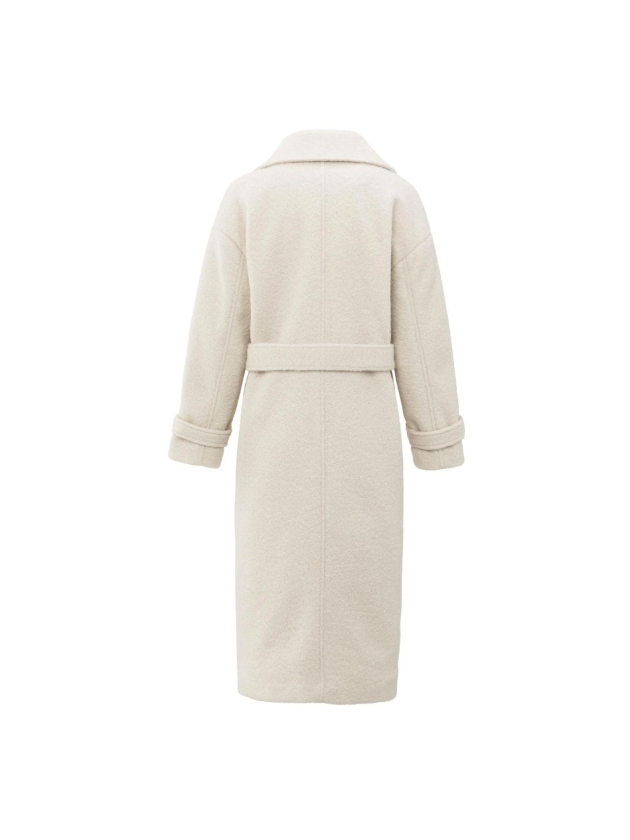 Yaya Woven boucle long length overs 99005 Chalk white