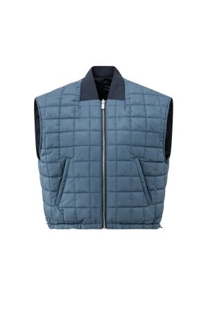 Yaya Nylon reversible bodywarmer 94016 Inkwell blue