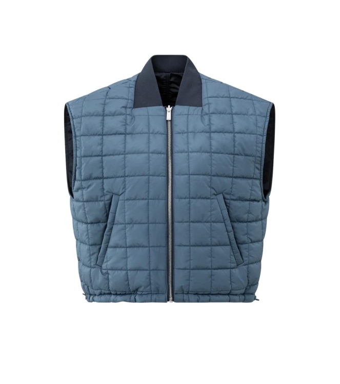 Yaya Nylon reversible bodywarmer 94016 Inkwell blue