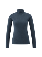 Yaya Ribbed top with turtleneck 94051 Collegiate blue