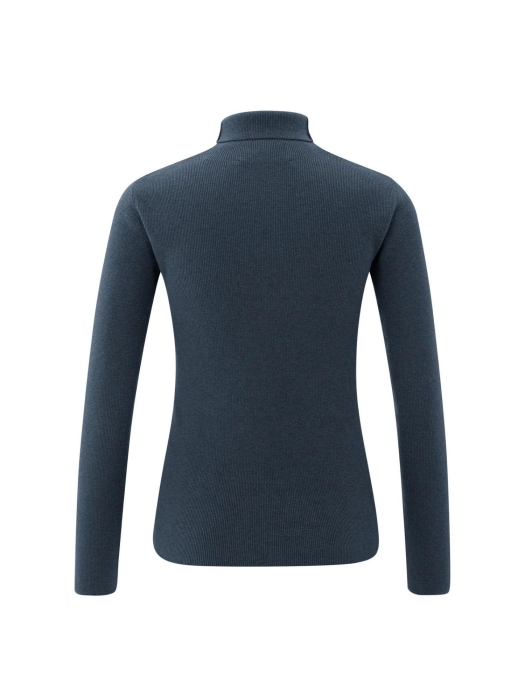 Yaya Ribbed top with turtleneck 94051 Collegiate blue