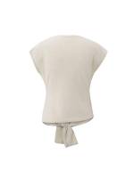 Yaya Sleeveless sweater with knot 990312 Cloud grey 