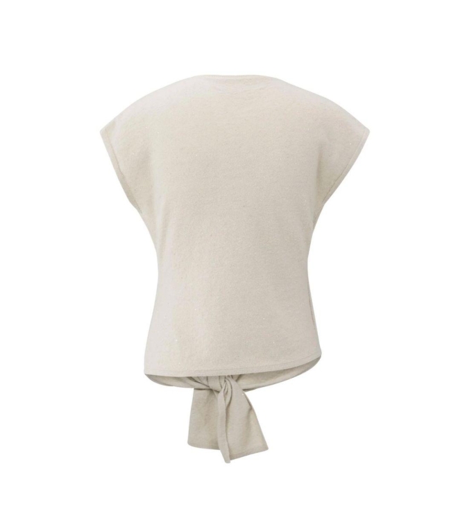 Yaya Sleeveless sweater with knot 990312 Cloud grey 