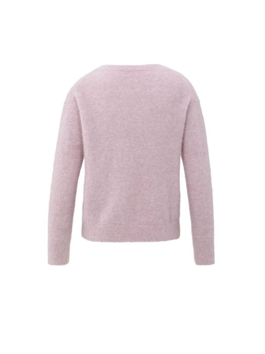 Yaya Soft sweater with V-neck 53802 Cloud gray purple