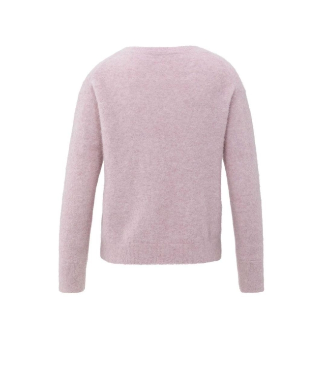 Yaya Soft sweater with V-neck 53802 Cloud gray purple