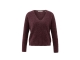 Yaya Soft sweater with V-neck 916191 Fudge purple 