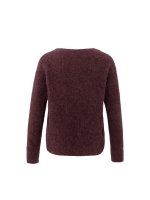 Yaya Soft sweater with V-neck 916191 Fudge purple 